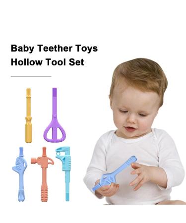 Lovehomily 5pcs Silicone Baby Molar Teether Chew Toys | Safe Food Grade Teething Accessories for Newborns - Buy Online on GoSupps.com
