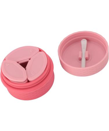 Travel Silicone Makeup Containers Silicone Cream Jars with Spoon 3 in 1 Trinkets Outdoor Pills for Women (Pink) - Buy Online on GoSupps.com