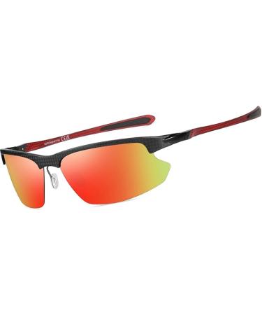 DUCO Mens Sports Polarized Sunglasses Ultralight Carbon Fiber Sun Glasses Driving Fishing Golf UV400 Protection Shades DC8335
