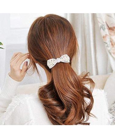 BeeSpring Silver Korean Style Crystal Rhinestone Butterfly Hair Barrette with Pearls for Women and Girls - 1Pcs - Buy Online on GoSupps.com