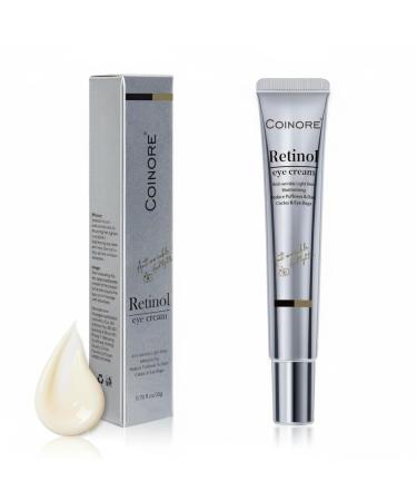 Retinol Under Eye Cream - Anti Aging Eye Cream for Dark Circles Puffiness Wrinkles Reduces Eye Bags Fine Lines & Crow s Feet for Women & Men 0.52 Fl Oz