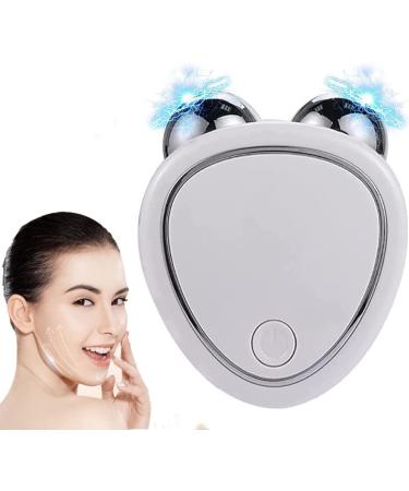 Microcurrent Face Lifting Massager - 2023 New Mini Microcurrent Face Lift Device, Skin Tightening Care for Women and Men - Face/Body Wrinkle Removal, (White)