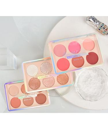 Highlight Brightening Makeup disk - highlight blush eye shadow nose Shadow MATTE BRILLANT 6 colors multi-use flake contour Makeup disk (C01) - Buy Online on GoSupps.com
