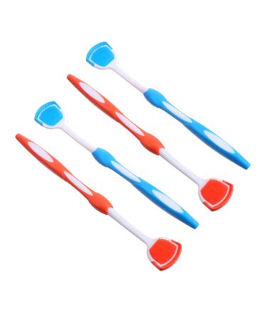 Ultechnov 8 STK Tongue cleaning brush toothbrush adult toothbrush tongue scraps for adult nano toothbrush reusable tongue tongue tongue tongue cleaner for adult spatula different colors x 2 pieces 19.5x3x0.6cmx2pcs