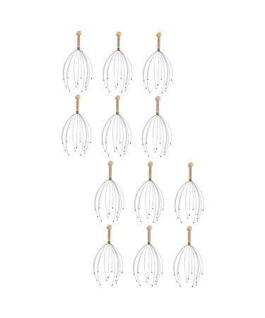 Healeved 12 pieces massager multifunctional tool massage brush steel wire claws massaging scrubber steel and wood.