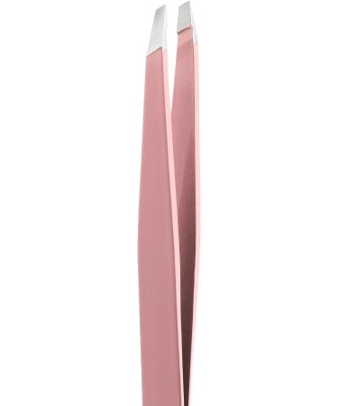 Rubis Classic Stainless Steel Slanted Tweezers | Precision Eyebrow & Hair Removal Tool | Made in Switzerland | Pink - Buy Online on GoSupps.com