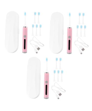 Ultechnovo 3 sentences electric toothbrush children's travel toothbrush portable toothbrush oral care toothbrush electrical toothbrush with soft bristle cleaning brush Abs adult