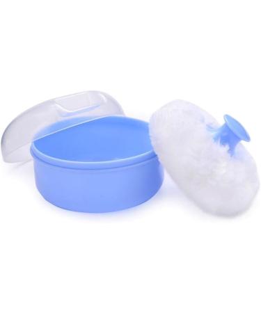 Foemey Baby Soft Face Body Cosmetic Powder Puff Sponge Box Case Container (Blue) - Buy Online on GoSupps.com