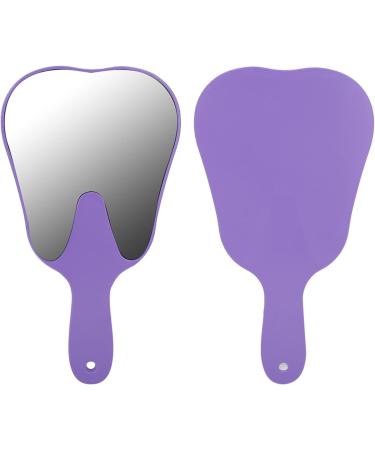 Cute Tooth Shaped Mirror with Handle Small Gift for Dental Clinic 3 Colors Available PC Material Designed for Oral Observation (Purple) - Buy Online on GoSupps.com