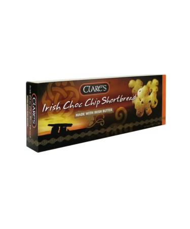 ANTICO CAFFE' NOVECENTO Clare's | Pure Butter & Chocolate Scottish Biscuits - 135g | Butter & Chocolate Chip Biscuits | Shamrock-Shaped Biscuits