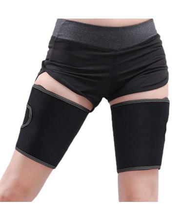 MOVKZACV 1Pair Slim Heat Thigh Trimmers - Increase Heat & Sweat for Weight Loss | Compression Sleeves for Slimmer Toned Legs | Black - Buy Online on GoSupps.com
