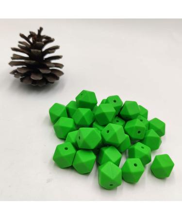 50pcs Summer Green 14mm Silicone Hexagon Pearl Beads - DIY Jewelry Making - Buy Online on GoSupps.com