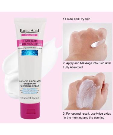 Kojic Acid Skin Lightening Cream Underarm Cream Intimate Area Dark Spot Corrector Whitening Cream for Body Underarms Armpit Knees Legs and Inner Thigh Cream for Acanthosis Nigricans Non-Greasy - Buy Online on GoSupps.com