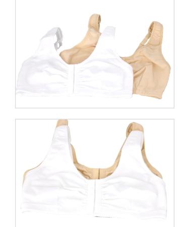XWSM Breast Prosthesis Bag Closure - Front Post-Surgical Cotton Fox Mastectomy Bra for Women | Thin Underwear Top Vest BH 34/75 (ABC) - Gray - Buy Online on GoSupps.com