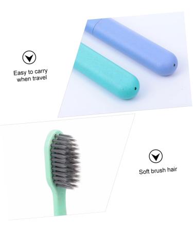 Tovinanna 4-Piece Travel Toothbrush Set | Colorful Toothbrushes & Containers | Perfect for Gum Care | Ideal Gift for Travelers - Buy Online on GoSupps.com