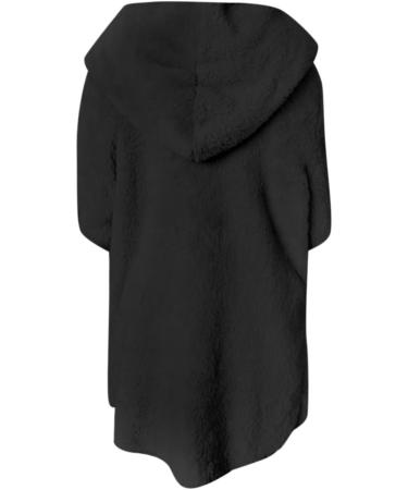 Shop Hanxiulin Women's Fleece Plush Jacket - Warm Fluffy Zipper Sweater & Breathable Pullover Coat in XL Black - Buy Online on GoSupps.com