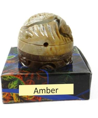 Stone Jar Amber Solid Perfume Long Lasting Body Fragrance In Large Hand Carved- 8 gm (Pack Of 1) - Buy Online on GoSupps.com