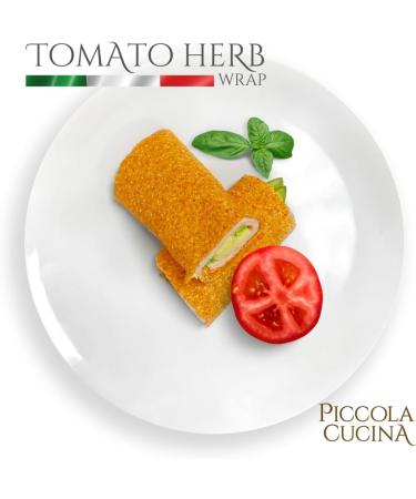 Certified Gluten Free: Piccola Cucina Keto Almond Flour Wraps - Tomato Herb | (30 Wraps- Wholesale) High Protein | Fiber-Rich | Low Net Carbs | Flexible & Versatile - Buy Online on GoSupps.com