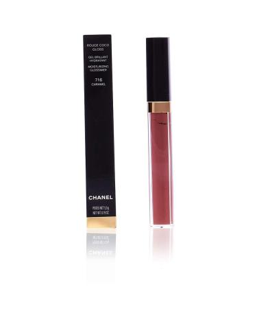 Chanel Rouge Coco Gel Gloss Brilliant 716 Caramel caramel 0.19 Ounce (Pack  of 1)