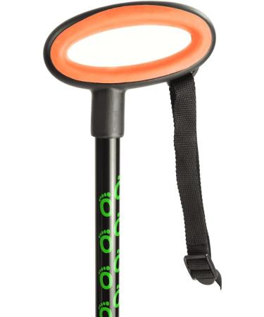 Shock Absorbing Oval Handle Telescopic Walking Stick | Enhance Safety & Comfort | Reduces Shocks & Improves Grip | Black - Buy Online on GoSupps.com