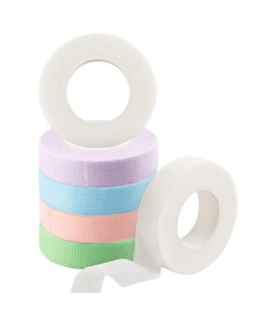 Lunamoon 6 rolls eyelash tape eyelash extension tape eyelash tape isolations micropore lash tape eyelash band for eyelash extensions (color)