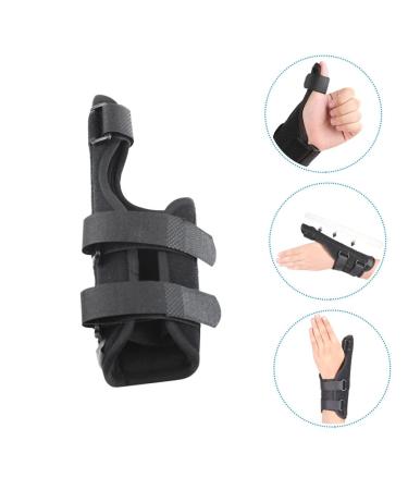 BESPORTBLE Thumb Protector Splint - Right Hand Wrist Brace with Aluminum Support - Thumb & Finger Protection Black 23x8.5x1cm - International Shipping Available - Buy Online on GoSupps.com