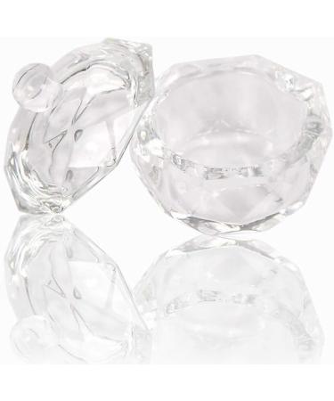 Crystal Glass Dappen Dish/Lid Bowl Cup Crystal Glass Dish Nail Art Tools Acrylic Nail Art Equipment Mini Bowl Cups - (Color: Clear) - Buy Online on GoSupps.com