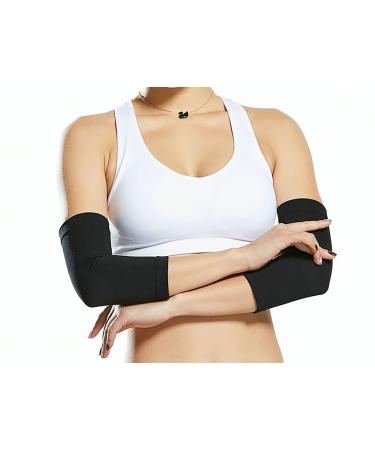 Elbow Brace Compression Sleeve (Pair) Elbow Compression Support Brace for Tendonitis Prevention Recovery HSZ001BXL X-Large Black