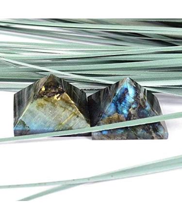 1pc Natural Carved semi Precious Stone Crystal Labradorite Quartz Pyramid 45mm-50mm Chakra Reiki Balancing - Buy Online on GoSupps.com