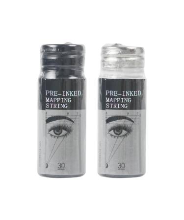 Pre-Inked White Eyebrow Mapping String 30 Meters Brow Thread for Semi Permanent Makeup Microblading Liquid Eyeliner