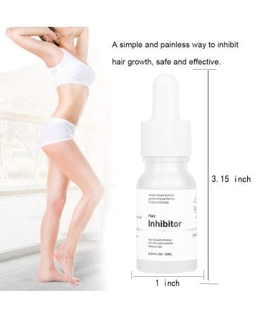 Mild Hair Growth Inhibitor Serum - Natural Unscented Lotion for Face Arms & Legs | 0.34 Fl Oz | Unisex A-Inhibitor with Plant Extracts - Buy Online on GoSupps.com