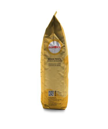 Gimoka Gran Festa Whole Coffee Beans - 2 Kg (2x1 Kg) - Intensity 11 - Authentic Italian Coffee - International Shipping - Buy Online on GoSupps.com