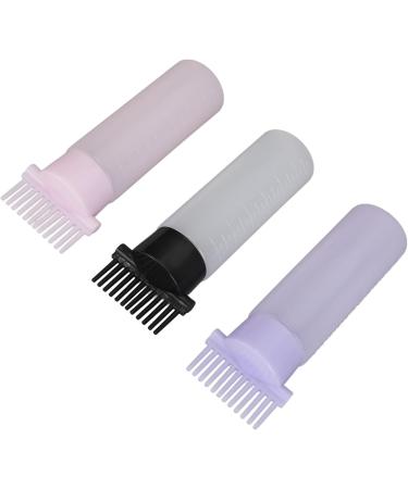 HURRISE Hair Coloring Oiling Bottle Comb Dispensing Shampoo Easy Operation Self Scaled Plastic 3 Colors Root Comb Applicator Bottle for Beauty Salon with Graduated Scale - Buy Online on GoSupps.com