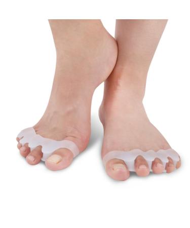 Healifty Gelt 5 Pcs White Outfits Individual Pedicure Separators Beetle-crusher Bunion Cushions Gel Stretcher Gel Stretcher & Separator Bunion Cushions Gel Orthotics Set Valgus Adjuster