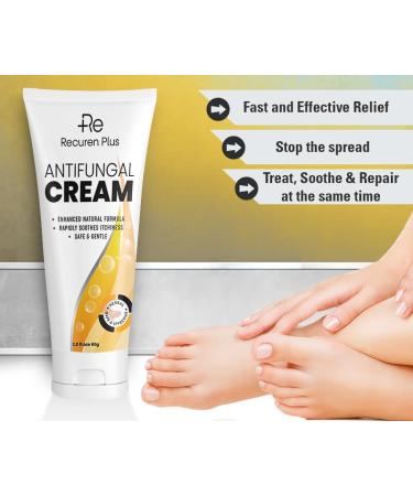 Antifungal Cream for Athletes Foot, Ringworm & Jock Itch - Anti Fungal Skin Treatment for Adults - Sensitive Skin Formula - Buy Online on GoSupps.com