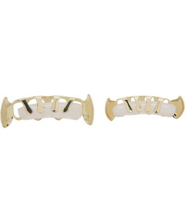 Plating Teeth Brace Brass Serial Number YHYT1046 Silver Teeth Braces Teeth Brace for Halloween Party for Hip Hop Fashion Show for Concert for Birthday Present(gold) - Buy Online on GoSupps.com