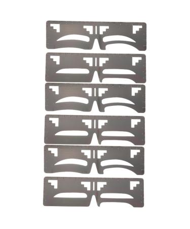 FOMIYES 6 Pcs Eyebrow Ruler Makeup Stencil T Tool Molds Brow Guide Ruler Eyebrow Marks Eyebrow Trimming