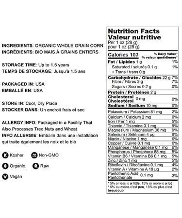 Organic Old Fashioned Cornmeal 2.5 Pounds - Non-GMO Whole Grain Meal - Vegan & Kosher - Made in USA - Great for Baking Cornbread, Pancakes, & Tortillas - Buy Online on GoSupps.com