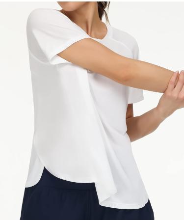 THE GYM PEOPLE Women's Breathable Yoga T-Shirt - White, X-Large - Buy Online on GoSupps.com