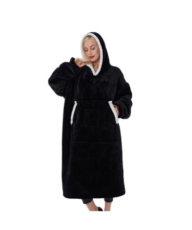 Oversized ceiling super soft warm thick long comfortable blanket with hood with huge bag flannel tissue portable blanket for adults women girls teenagers young people men uniform