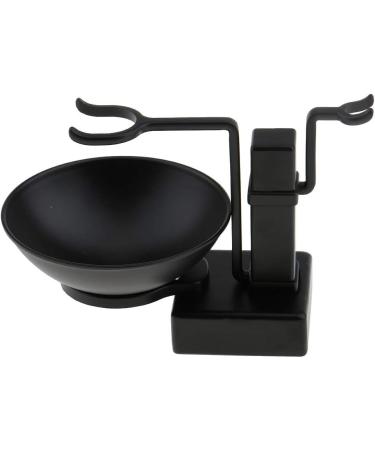 Haude Metal Shaving Stand for Men - Black Barber Shaving Brush Holder & Soap Dish | Premium Bathroom Accessory - Buy Online on GoSupps.com