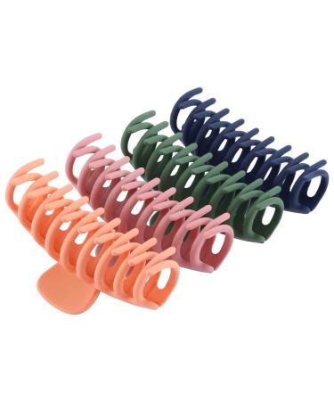 Large Hair Claw Clips for Women Claw Clips for Thick Hair Nonslip Strong Hold Matte Hair Claw Clips Girls Claw Clips for Thin Thick Hair Hair Styling Accessories(4 PACK)