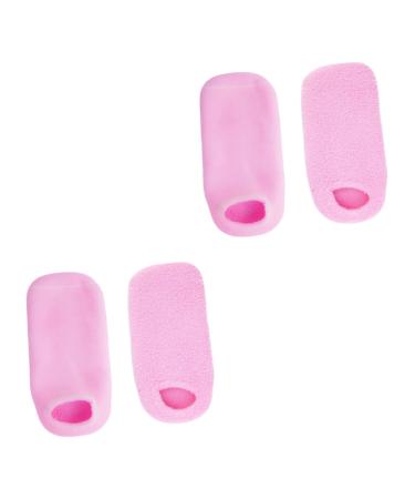 Healeved 2 Pairs Moisture Socks Gel Dry Feet Socks Gel Lining Socks Gel Socks Cotton Spa Socks Cracked Foot Lotion Socks Moisturizing Foot Wear Care Moisturizing Socks Miss Pink