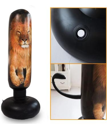 ORULA Inflatable Kids Punching Bag - 160cm Free Standing Martial Arts Dummy | Kids Kick Boxing Bag with Air Pump and Gift Box - Relieve Pent Up Energy in Kids - Buy Online on GoSupps.com