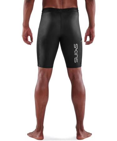 Skins Men's Series-3 Compression Half Tights/Shorts - Medium Black | High Performance Activewear - Buy Online on GoSupps.com