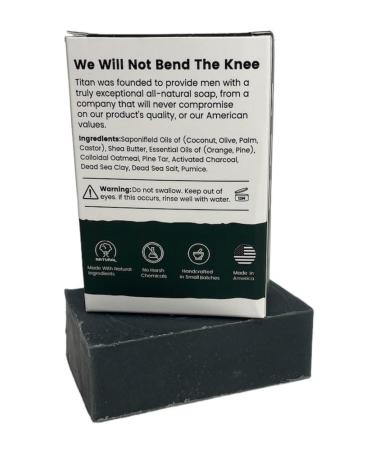 TITAN Natural Bar Soap for Men - Handmade Cold Process Soap with Appalachian Pine Tar | All Natural Ingredients | 5 oz - Shop Internationally - Buy Online on GoSupps.com