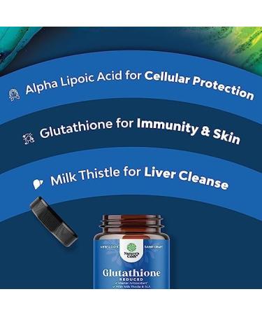 Glutathione Supplement with Glutamic Acid & Milk Thistle Extract - Liver Support & Anti-Aging - 30 Count - Buy Online on GoSupps.com