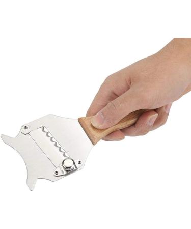Premium Truffle Cutter & Cheese Slicer - Stainless Steel with Wooden Handle | Adjustable Blade Kitchen Tool - Buy Online on GoSupps.com