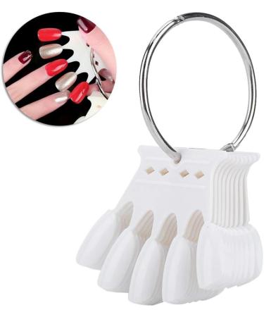 Nail Color Card - 4 Colors 50 pcs Nail Art Tips for Manicure Polish Gel Display - White - Buy Online on GoSupps.com