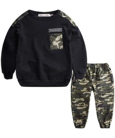 AMhomely Baby Boy Romper Sale: Camo Tracksuit 2PCS Outfit Set, 2-3 Years - Black - Buy Online on GoSupps.com